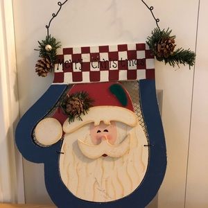 Wood Santa Wall Plaque
